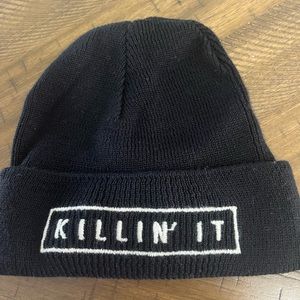 Black beanie hat